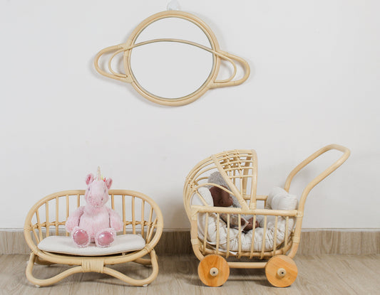 Cozy Nest Rattan Doll Sofa