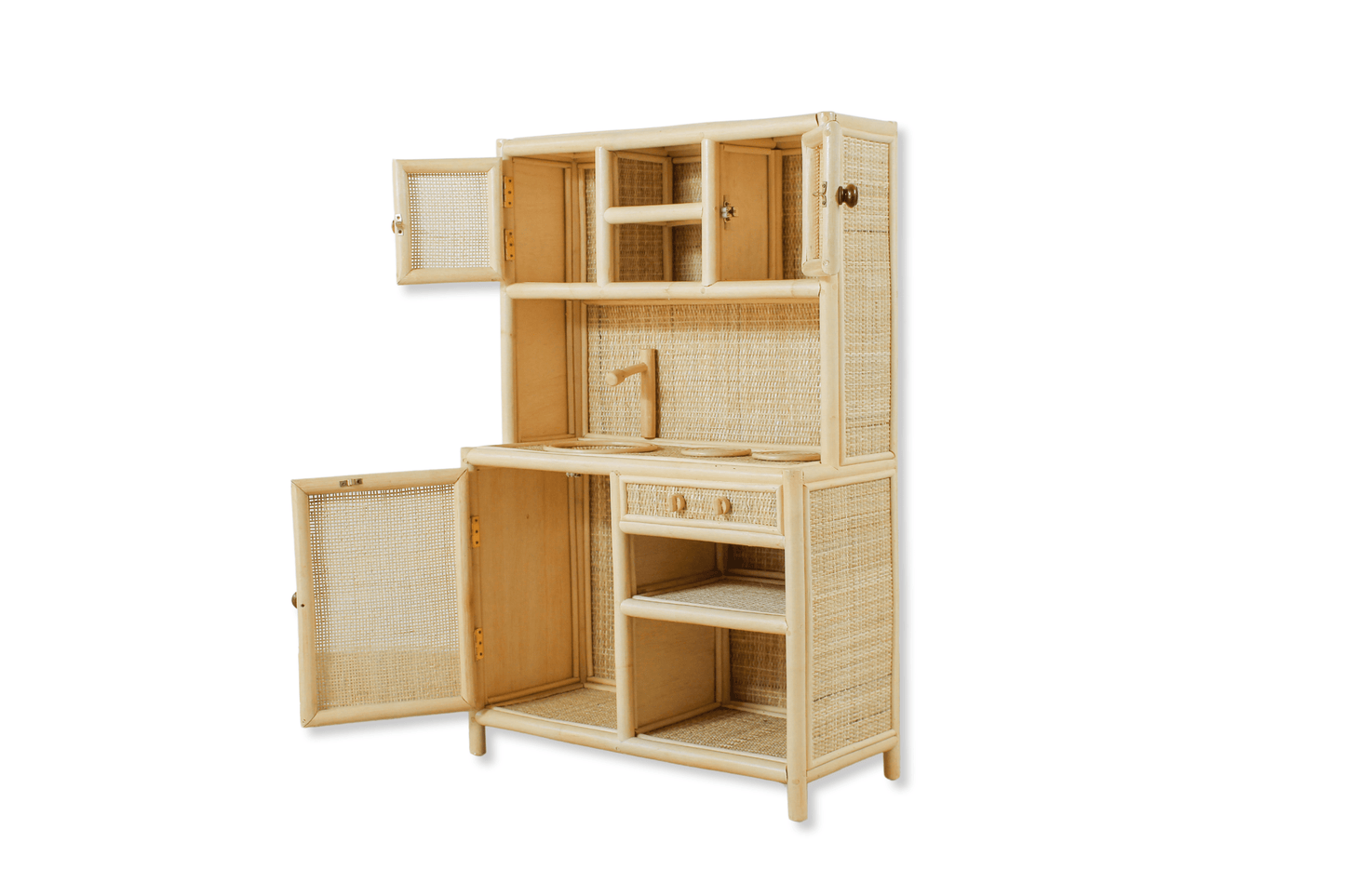 Natural Chef Rattan Play Kitchen