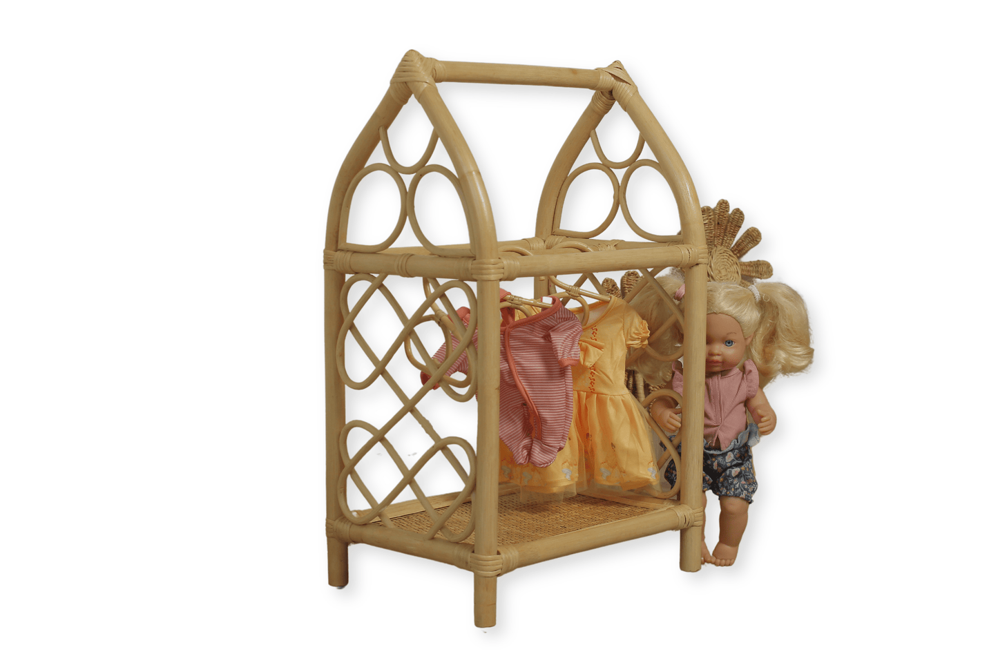 Garden Cottage Rattan Doll Clothes Hanger