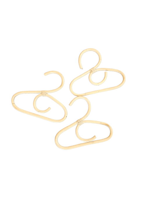 Handmade Rattan Baby Clothes Hangers | Newborn & Doll Wardrobe Hangers | Eco-Friendly Nursery & Doll Accessories