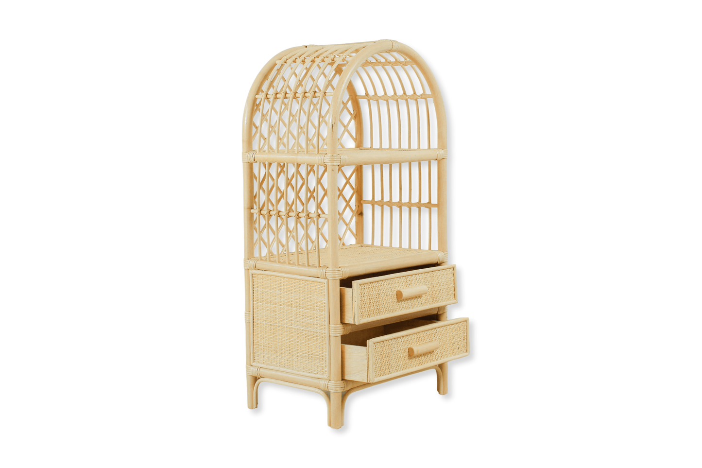 Minimalist nursery design with neutral rattan furniture and eco-friendly kids’ storage