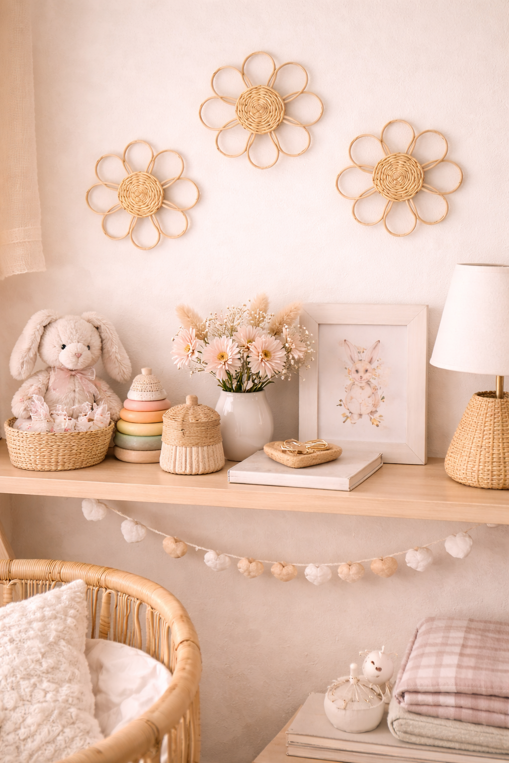 Wall decor ideal for baby shower, girls first birthday gift or Mothers Day Present