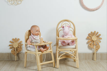 Little Feast Rattan Doll High Chair