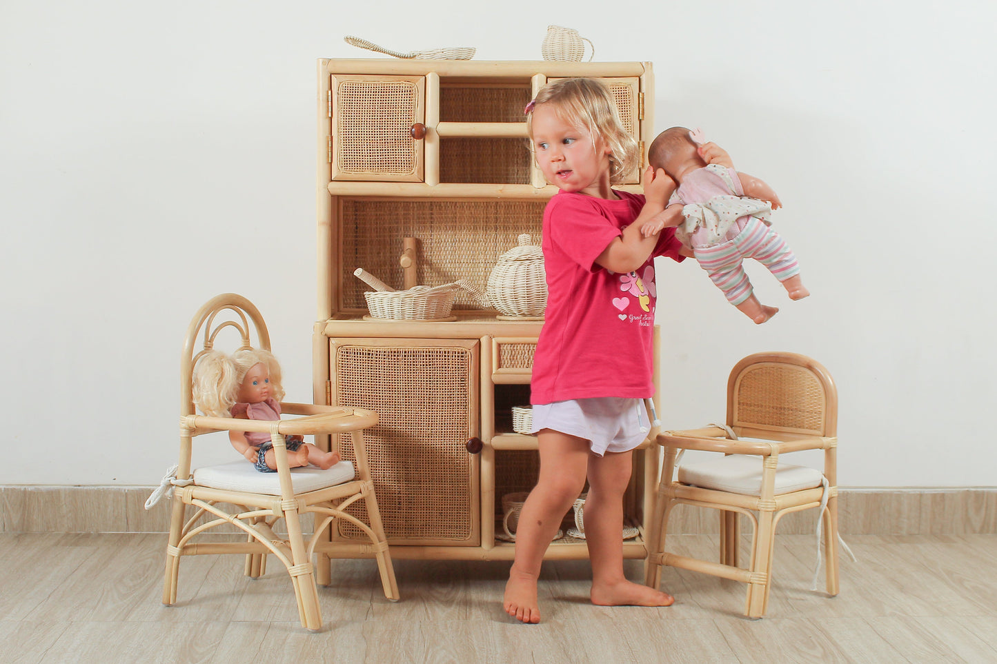 Little Feast Rattan Doll High Chair