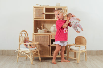 Little Feast Rattan Doll High Chair