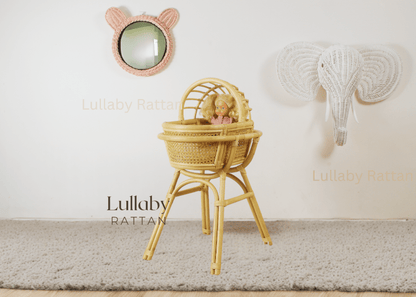 Teddy Bear wall mirror with elephant head and doll bassinet for girls doll play