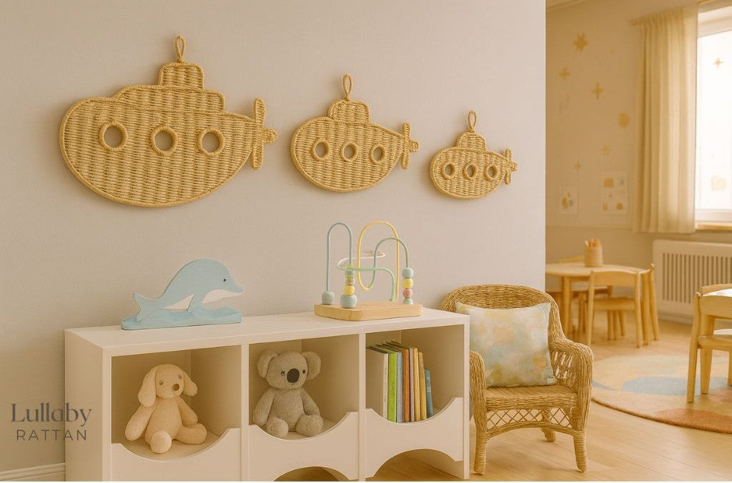 Dreamy Submarine Rattan Wall Décor